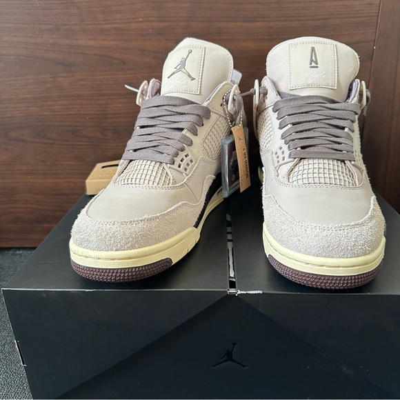 Jordan 4 A Ma Maniére Retro OG Men’s Sneakers Size 10.5 Stone Pewter - Picture 10 of 13